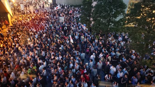 自民党最終駅頭・秋葉原駅