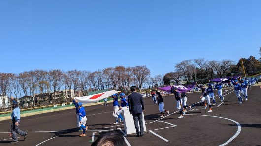 町田市少年野球開会式へ